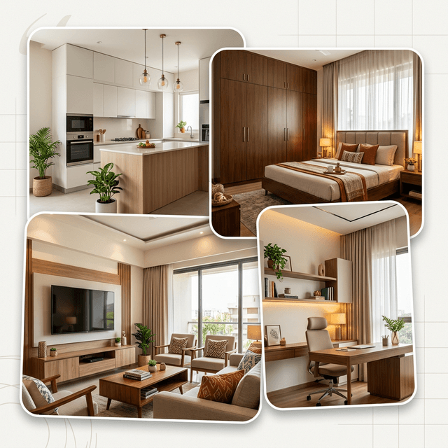 Interior design inspirations - kitchens, bedrooms, living rooms, and offices