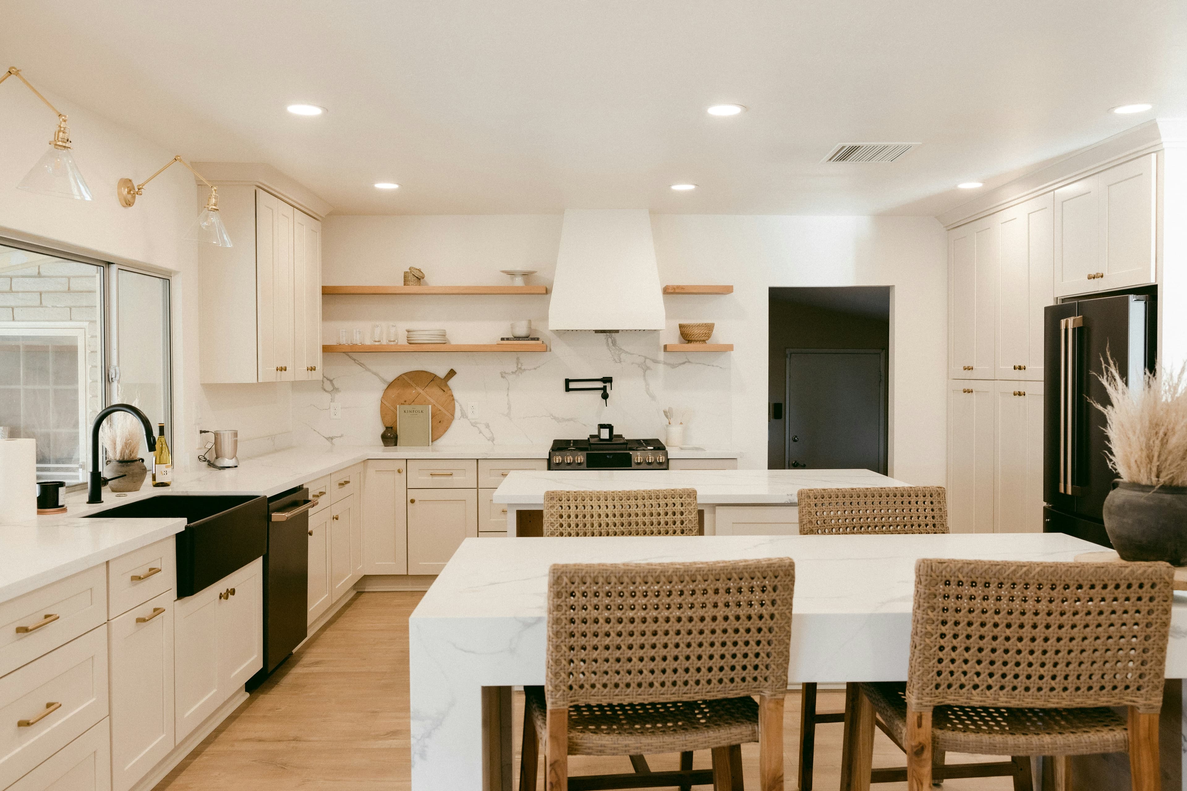 Open White Modular Kitchen