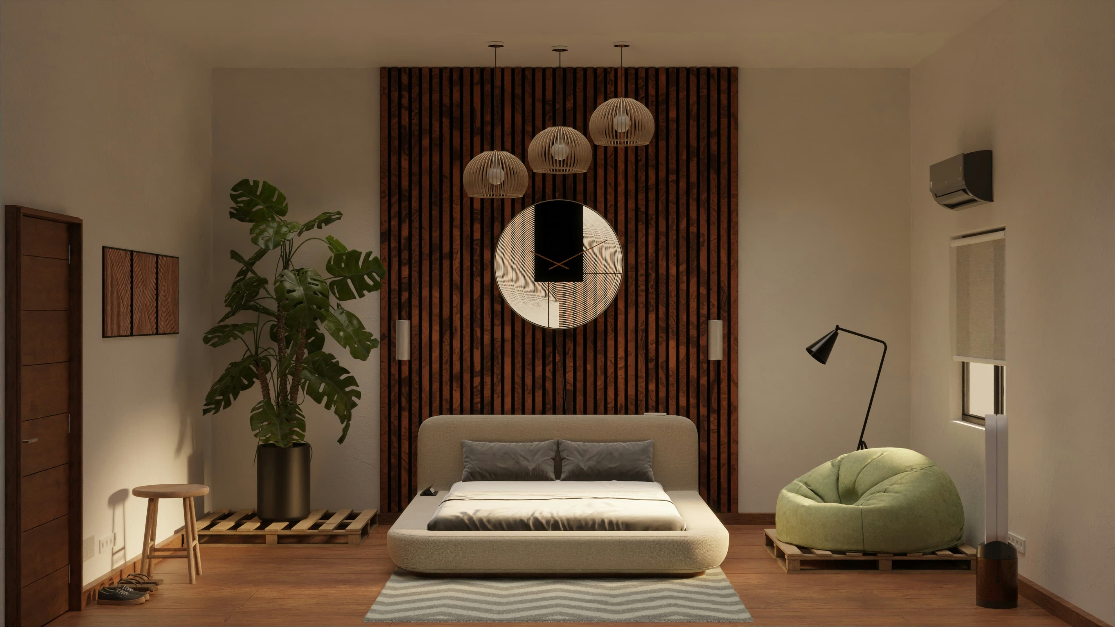 Modern Accent Bedroom